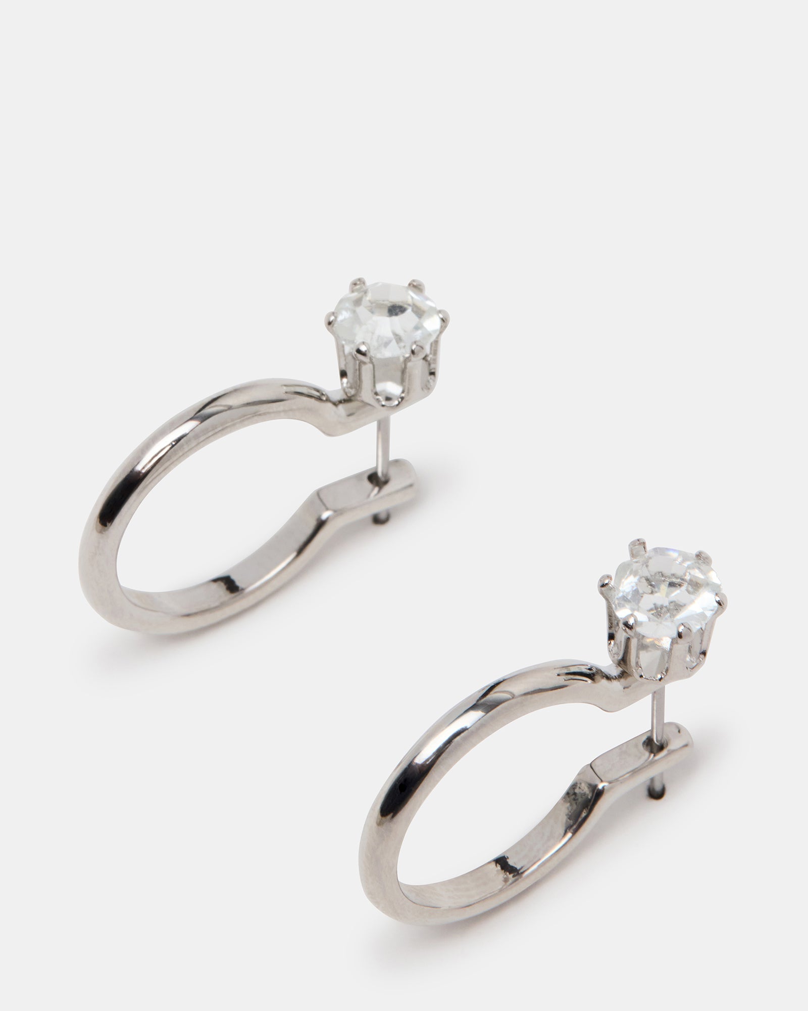 CRYSTAL EARRINGS SET BLACK/SILVER