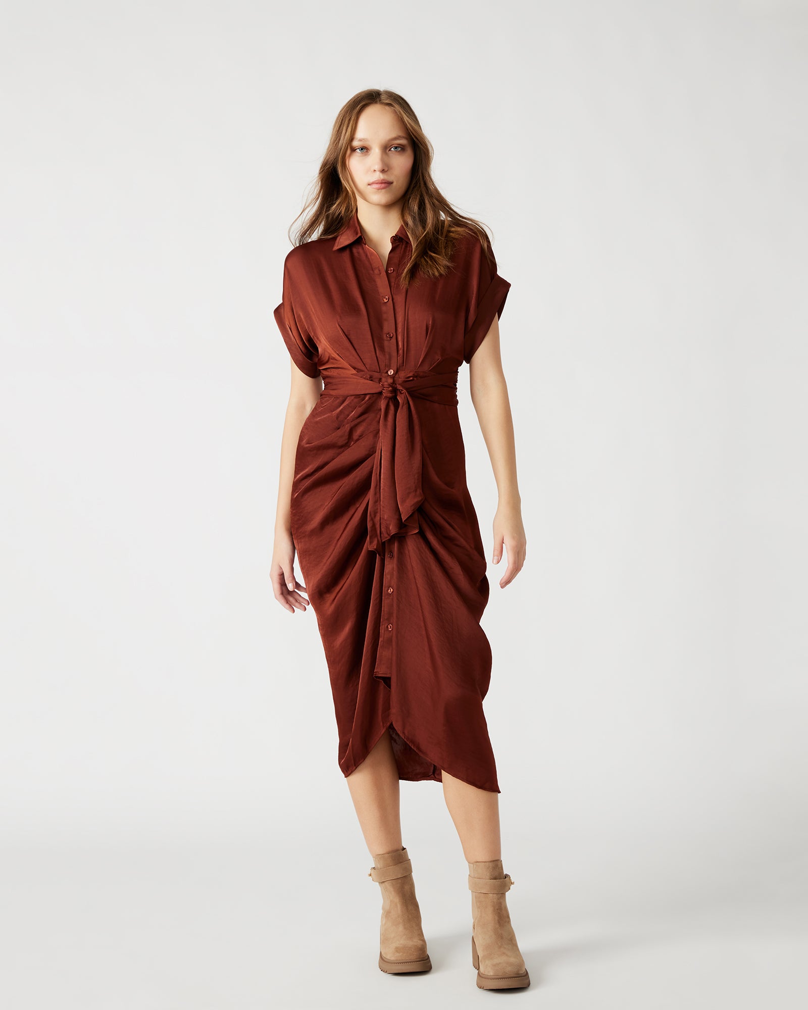 TORI DRESS BROWN