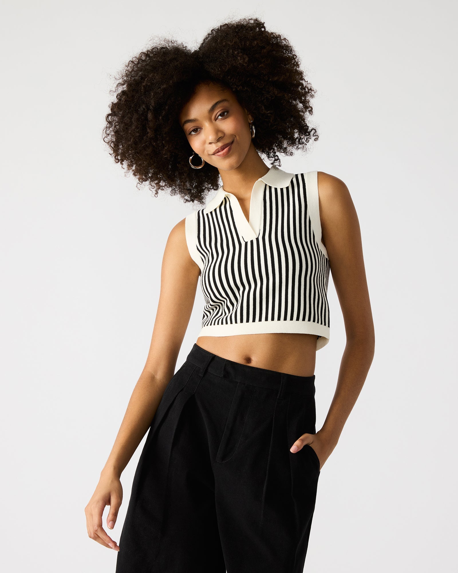 AMERY SWEATER BLACK/WHITE