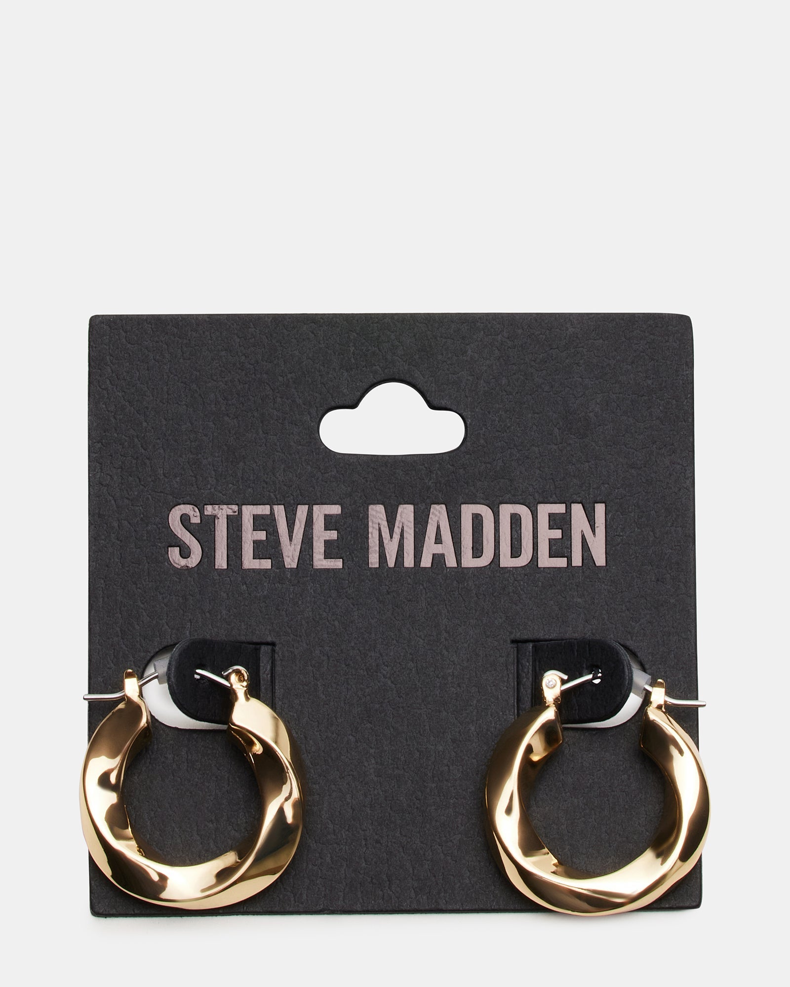 SMALL TWISTED HOOPS GOLD