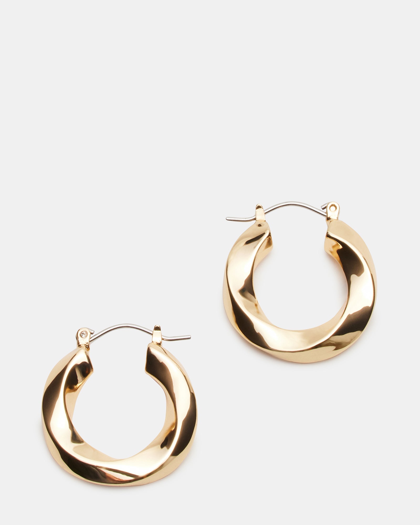 SMALL TWISTED HOOPS GOLD